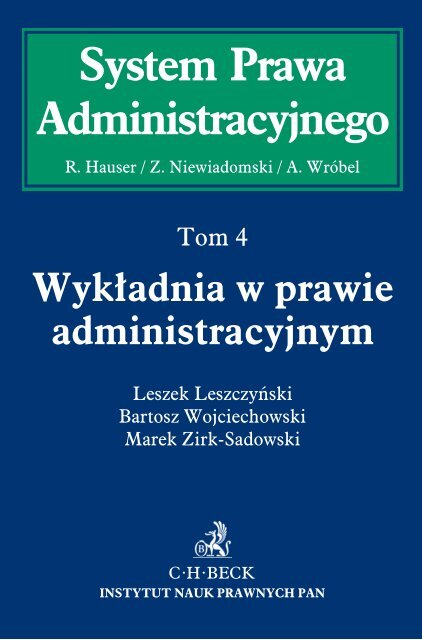 SYSTEM PRAWA ADMINISTRACYJNEGO Wykładnia w ... - Gandalf