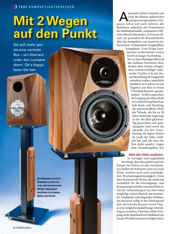 Testbericht Diapason ADAMANTES 25TH aus ... - Friends of Audio