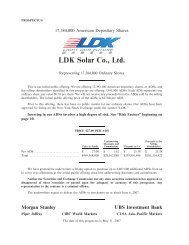 LDK Solar Co., Ltd. - Asia Europe Clean Energy (Solar) Advisory Co ...