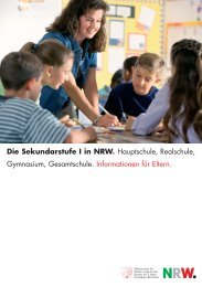 Die Sekundarstufe I in NRW. Hauptschule, Realschule, Gymnasium ...