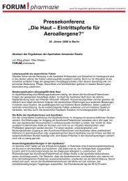 Die Haut – Eintrittspforte für Aeroallergene? - FORUM!pharmazie