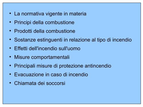 le sostanze estinguenti - Formazione e Sicurezza