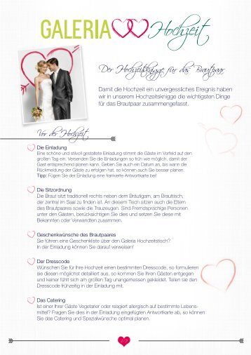 Der Hochzeitsknigge für das Brautpaar - GALERIA Kaufhof