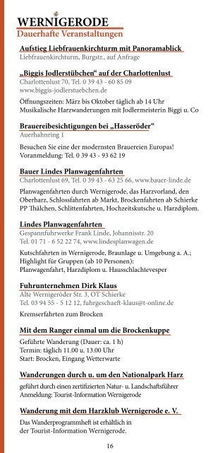 WERNIGERODE Insider Tipps Oktober 2013