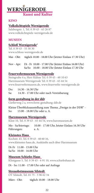 WERNIGERODE Insider Tipps Oktober 2013