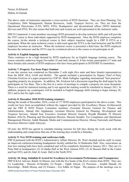 December 2010 Monthly Report - Eng - Frp2.org