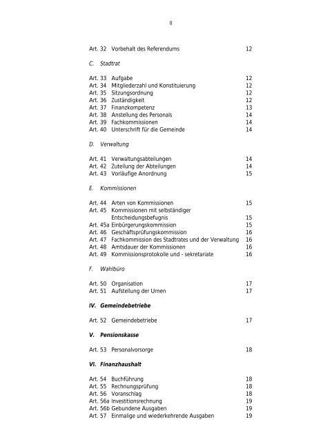 Gemeindeordnung - Stadt Frauenfeld