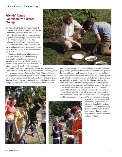 from Pinwheels to Politics - Friends' Central School