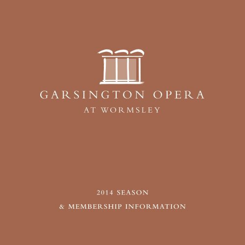 download introduction to membership form - Garsington Opera
