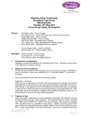 Weardale Action Partnership Broadband Task Group Meeting Notes ...