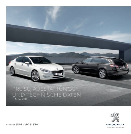 PEUGEOT 508/508 SW - Preisliste