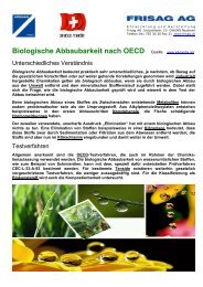 Biologische Abbaubarkeit nach OECD Quelle: www ... - Frisag AG