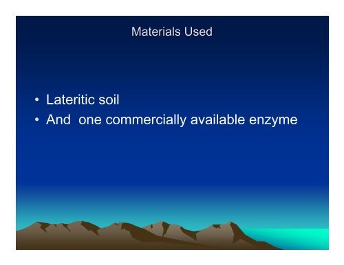 Laboratory Studies on Bio-Enzyme Stabilized Lateritic Soil ... - pmgsy