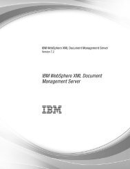 IBM WebSphere XML Document Management Server Component ...