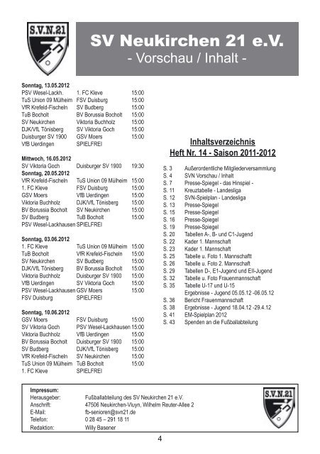 Stadionheft Nr.14 - SV Neukirchen