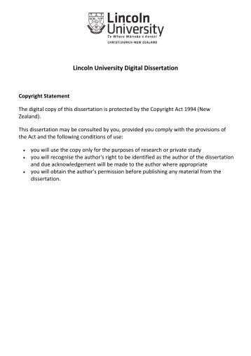 Lincoln University Digital Dissertation - Lincoln University Research ...