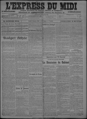 11 janvier 1912 - Bibliothèque de Toulouse