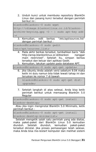 Dokumentasi BlankOn 5 (Nanggar)