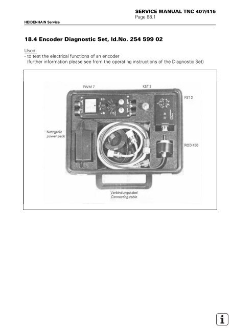 Service Manual TNC 407 / TNC 415 - heidenhain - DR. JOHANNES ...