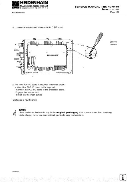 Service Manual TNC 407 / TNC 415 - heidenhain - DR. JOHANNES ...