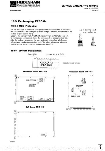 Service Manual TNC 407 / TNC 415 - heidenhain - DR. JOHANNES ...