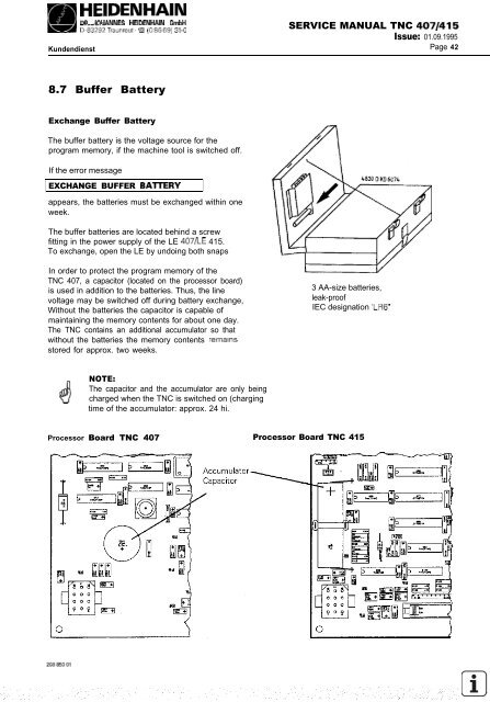 Service Manual TNC 407 / TNC 415 - heidenhain - DR. JOHANNES ...