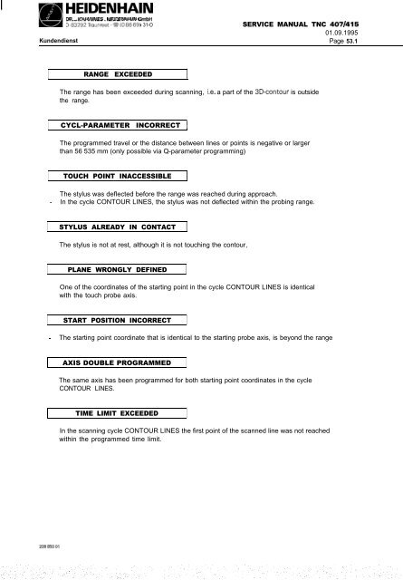 Service Manual TNC 407 / TNC 415 - heidenhain - DR. JOHANNES ...