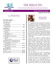 THE BULLETIN - Business & Finance Division - Special Libraries ...