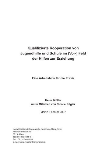 Qualifizierte Kooperation von Jugendhilfe und Schule im