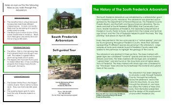 Printable Self Guided Tour of the Arboretum - Frederick County ...