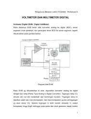 Pengukuran Besaran Listrik (TC22082) Pertemuan 6