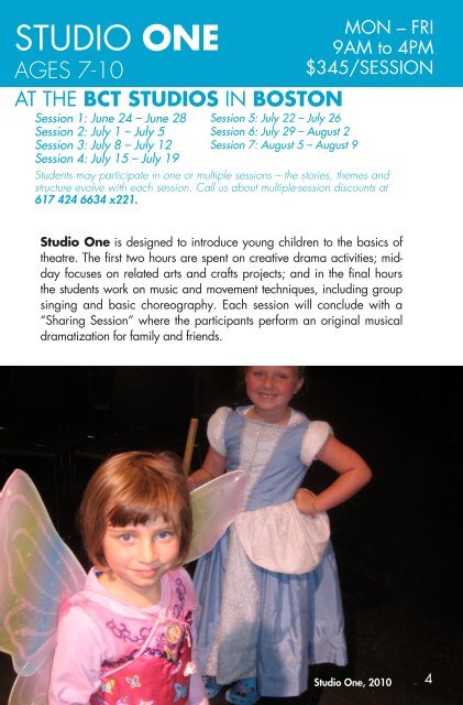 Download Brochure! - Boston Children's Theatre