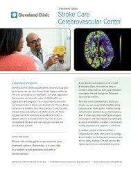 stroke care cerebrovascular center - Cleveland Clinic