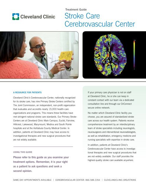 stroke care cerebrovascular center - Cleveland Clinic