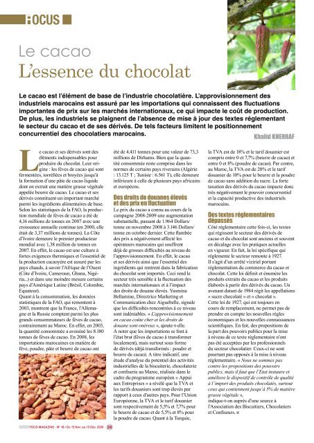 Le Chocolat dans tous ses états ! - FOOD MAGAZINE