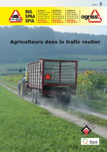 Agriculteurs dans le trafic routier