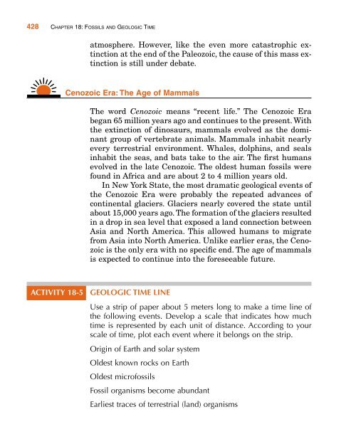 Chapter 18 Fossils and Geologic Time