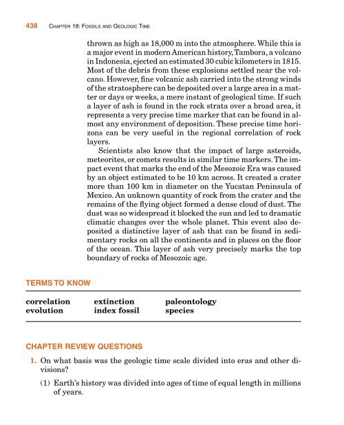 Chapter 18 Fossils and Geologic Time