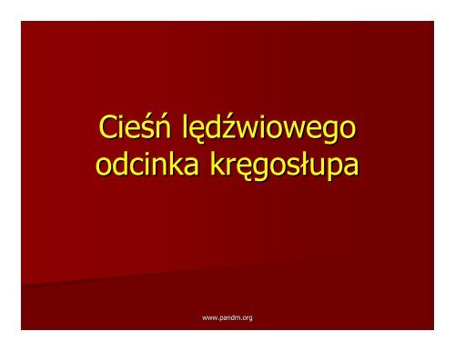 Cieśń lędźwiowa.pdf - Pandm