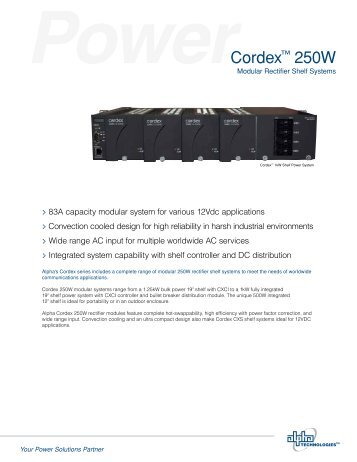 Alpha Modular Rectifier Shelf Systems Brochure - Fusion Power ...