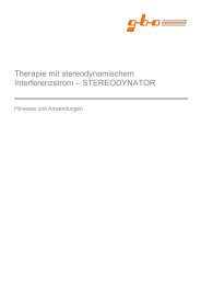Therapie mit stereodynamischem Interferenzstrom - Gbo ...