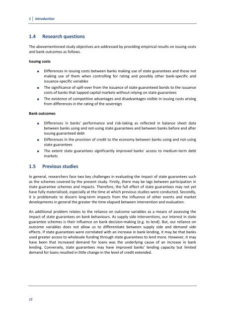 3 Issuing costs of state guaranteed bonds - Financial Risk and ...