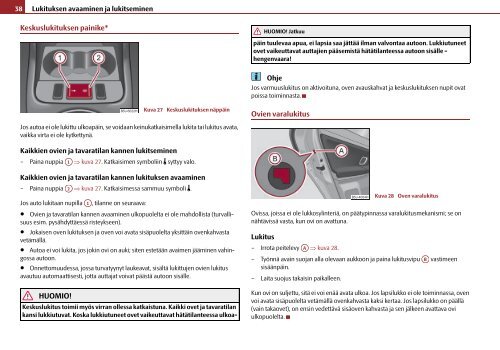 ŠkodaFabia KÄYTTÖOHJEET - Media Portal - Škoda Auto