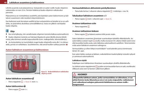 ŠkodaFabia KÄYTTÖOHJEET - Media Portal - Škoda Auto