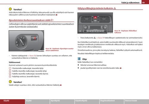 ŠkodaFabia KÄYTTÖOHJEET - Media Portal - Škoda Auto