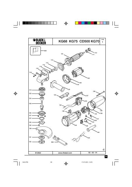 KG68 KG70 KG75 CD500 - Service - Black & Decker