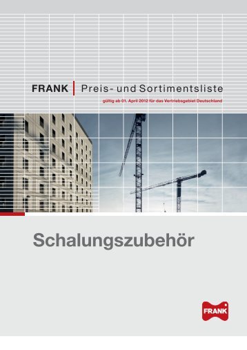 Schalungszubehör - Max Frank GmbH & Co. KG