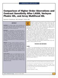 Comparison of Higher Order Aberrations and Contrast Sensitivity ...