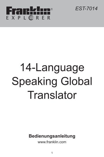 14-Language Speaking Global Translator - Produktinfo.conrad.com