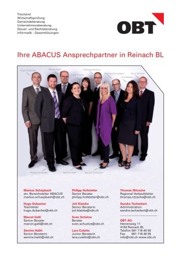 Ihre ABACUS Ansprechpartner in Reinach BL